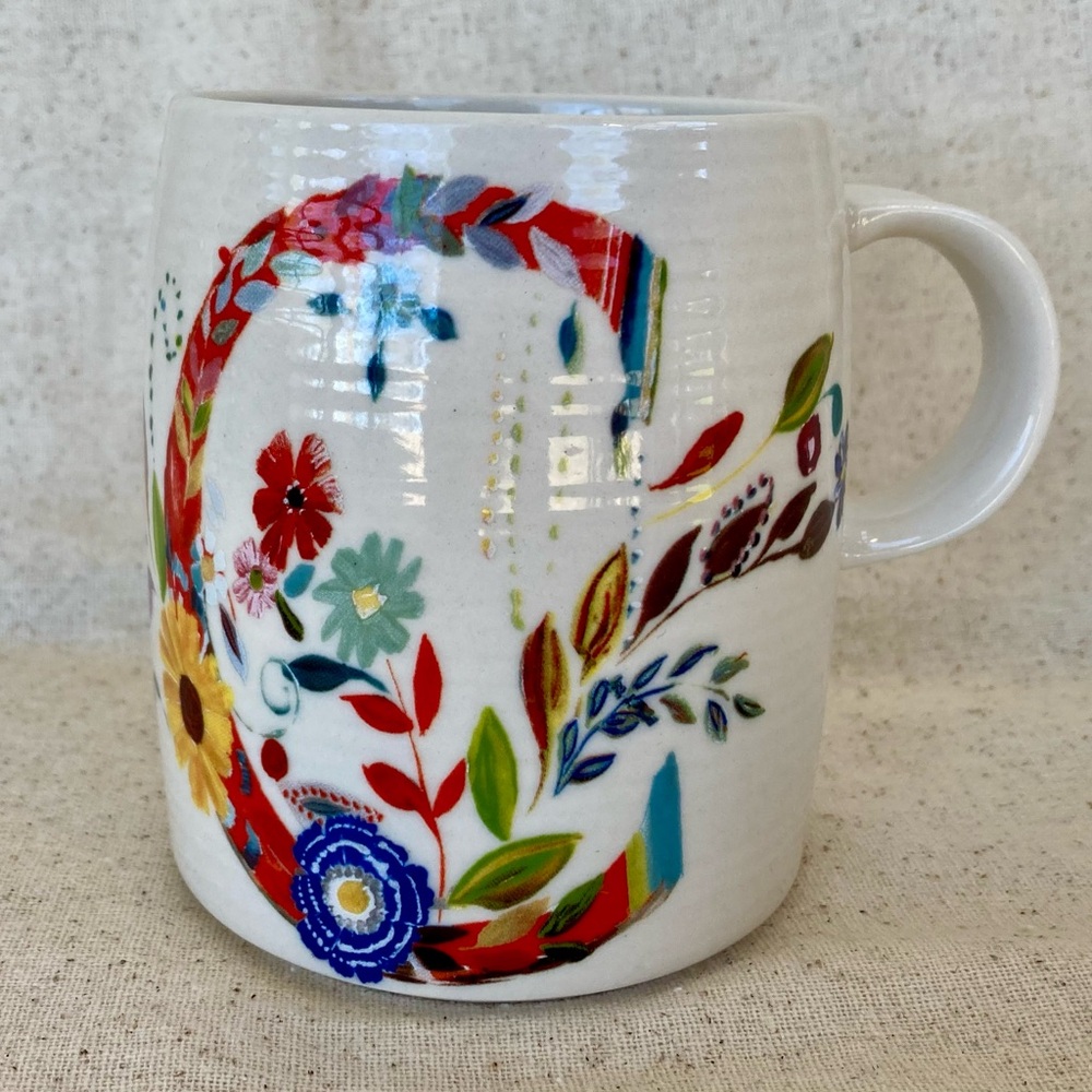 Anthropologie Starla M. Halfmann Initial Mug